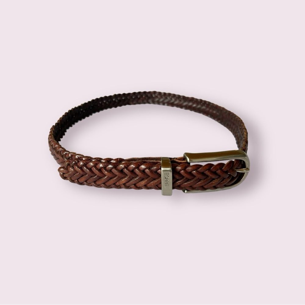 Vintage Esprit leather braided leather belt excellent condition small 35”‎ - Picture 3 of 3